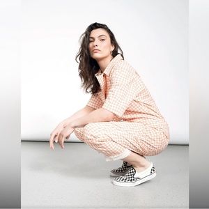 WILDFANG Essential Coveralls in Optic Check  Size L